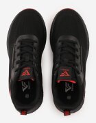 gelteo Pantofi Sport Negru-Roșu Sneakers cu bandă decorativă pe lateral Damamene