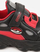 gelteo Pantofi sport Sneakers Negru-Roșu cu Scris și Motiv Geometric Fraile