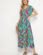 generation Rochie Albastră Din bumbac cu Model Abstract Emilisse
