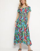 generation Rochie Albastră Din bumbac cu Model Abstract Emilisse