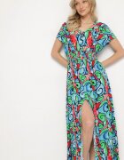 generation Rochie Albastră Din bumbac cu Model Abstract Emilisse
