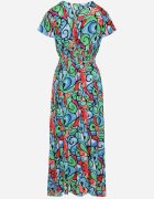 generation Rochie Albastră Din bumbac cu Model Abstract Emilisse