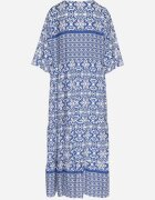generation Rochie albastru deschis din bumbac stil boho cu legătură la decolteu Orradelle