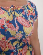 generation Rochie Albastru-Roz din Bumbac cu Elastic în Talie Zilletta