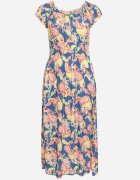 generation Rochie Albastru-Roz din Bumbac cu Elastic în Talie Zilletta