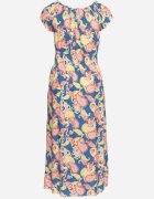 generation Rochie Albastru-Roz din Bumbac cu Elastic în Talie Zilletta
