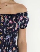 generation Rochie Bleu-marin Cloche Din bumbac Spaniolă cu model Paisley Dottia