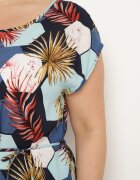 generation Rochie bleumarin Legată în talie cu Model Abstract Crapatura la spate Risallete