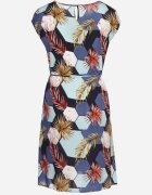 generation Rochie bleumarin Legată în talie cu Model Abstract Crapatura la spate Risallete