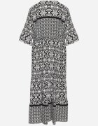 generation Rochie Neagră De bumbac în stil Boho cu șiret la decolteu Orradelle