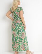 generation Rochie Verde Cloș Bardot Maxi cu Elastic în Talie din Bumbac Briyenn