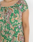 generation Rochie Verde Cloș Bardot Maxi cu Elastic în Talie din Bumbac Briyenn