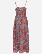 generation Rochie Verde-Roșie Din bumbac Petrecută Pe bretele subțiri Cu imprimeu floral Rissamira