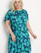generation Rochie Verde Trapezoidală De bumbac cu Decolteu elastic și Șnur în talie Eeraphina
