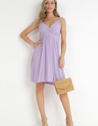 generation Rochie Violetă de Bumbac cu bretele subțiri Rosatira