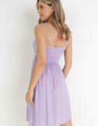 generation Rochie Violetă de Bumbac cu bretele subțiri Rosatira