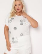 generation Tricou alb din Bumbac Finisat cu Zirconii Krissianne