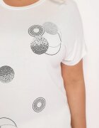 generation Tricou alb din Bumbac Finisat cu Zirconii Krissianne