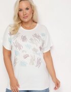 generation Tricou Clasic din Bumbac Alb Decorat cu Zirconii Christara