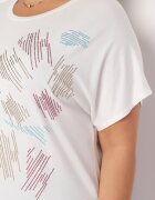 generation Tricou Clasic din Bumbac Alb Decorat cu Zirconii Christara