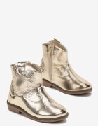  Ghete Aurii Cowboy cu cusături pe talpă plată Lmelie