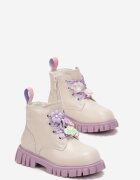  Ghete Bej cu Talpă Plată cu Decupaje Decorate cu Pandantive Siduri