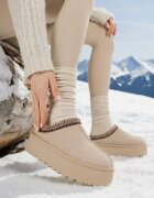  Ghete de zăpadă Bej pe Talpă Groasă cu Carâmb Scăzut Lotitha