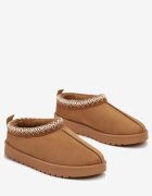  Ghete de zăpadă Maro Slip-on cu carâmb scurt decorate cu broderie Mirira