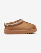 Ghete de zăpadă Maro tip slip-on cu talpă plată și broderie decorativă Daileis