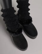  Ghete de zăpadă Negre cu talpă groasă carâmb scurt și blană Sewone