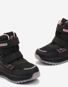  Ghete de zăpadă Negre cu Velcro pe talpă cu striații cu barete decorative Dirette