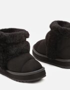  Ghete de zăpadă negre slip-on căptușite cu blană Zeiassa