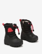  Ghete de zăpadă Negru-Roșu Matlasate cu Șnur și cu Aplicație la Gambă Zoziyana