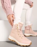  Ghete de zăpadă roz în stil trekking cu talpă groasă Elorene