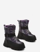  Ghete de zăpadă violet pe talpă groasă cu arici Willandra