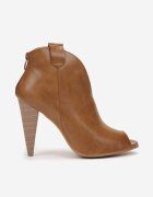  Ghete maro Peep Toe pe toc conic Zaorvan