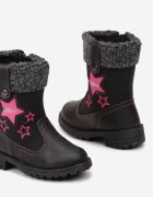  Ghete Negre cu Aplicație Decorativă și Căptușeală de Blană Filozola