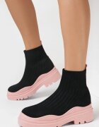  Ghete Negru-Roz cu carâmb elastic Lazeos