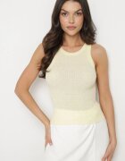 giorgia Top Galben din Material Reiat Ovilora