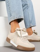 givana Adidași și tenisi bej cu limbă decorativă Alaviela