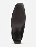 givana Botine asortate cu toc și vârf pătrat și cusătură Havien Negre