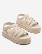 givana Sandale bej cu închidere velcro tip gladiator Sorlinia