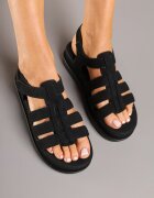 givana Sandale Negre cu prindere velcro Tip Gladiator Sorlinia
