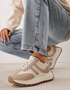 givana Sneakers groase cu talpă groasă și barete decorative Diki Bej închis