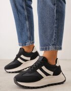 givana Sneakers groase cu talpă groasă și barete decorative Diki Negri