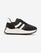 givana Sneakers groase cu talpă groasă și barete decorative Diki Negri