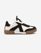 givana Sneakers Negru-Bej cu Limbă Decorativă Alaviela