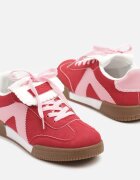 givana Sneakers Teniși Roșu-Roz cu Limbă Decorativă Alaviela