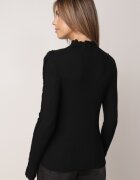 glo-story Asortat cu guler înalt din tricot ribat cu cusături decorative Moonia Negru