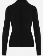 glo-story Asortat cu guler înalt din tricot ribat cu cusături decorative Moonia Negru